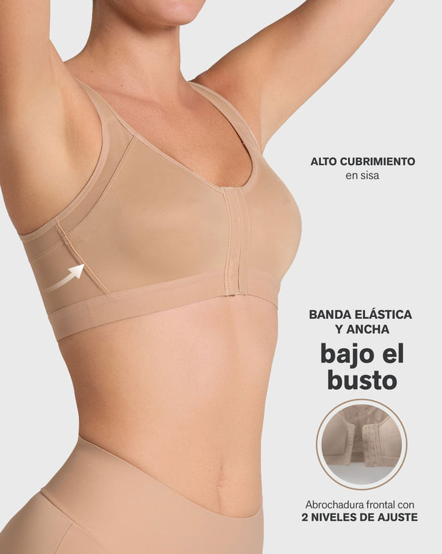 Brasier facilitador de postura con reducción de volumen del busto