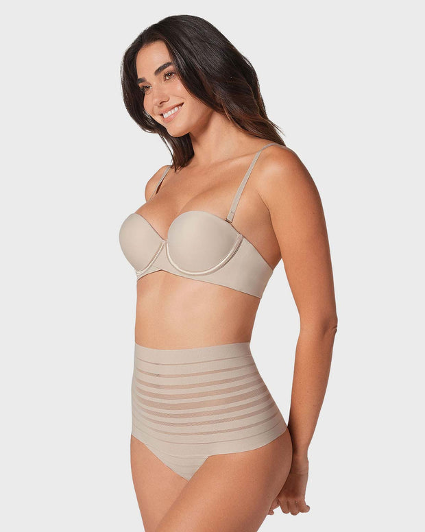 Brasier strapless de doble realce
