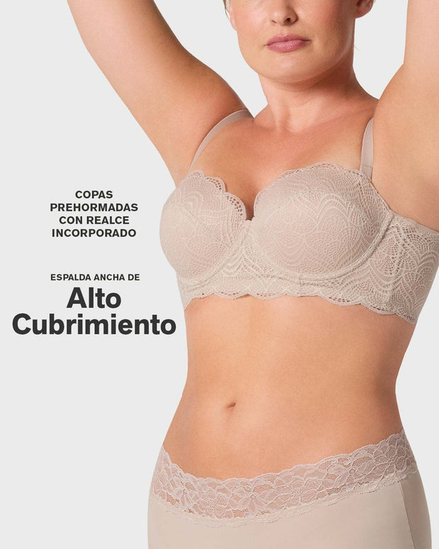 Brasier balconet de realce alto con máximo cubrimiento de espalda Special Fit