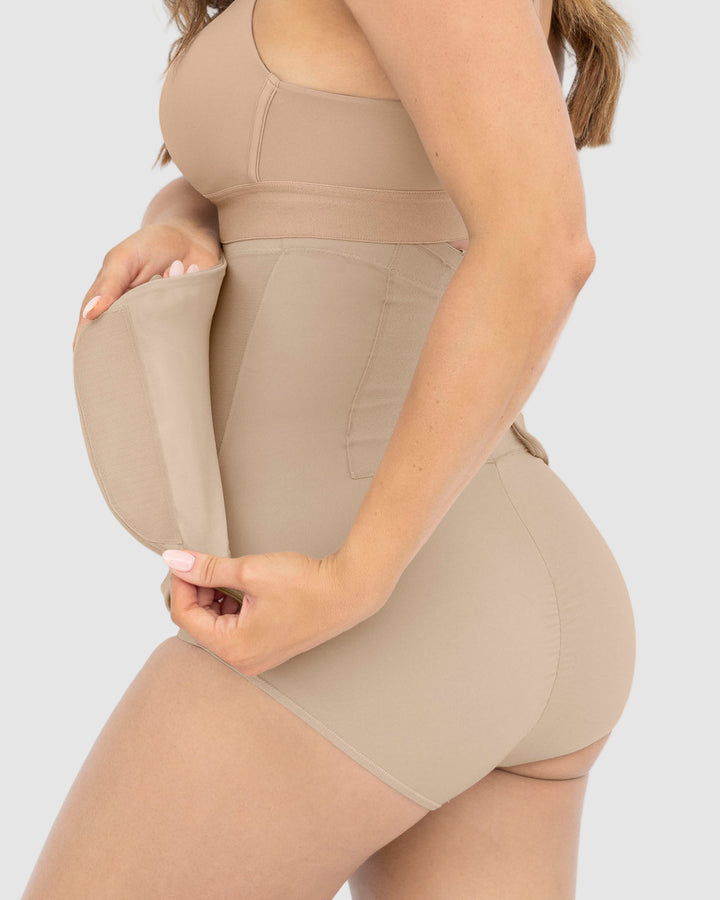 Faja pantalón postquirúrgica con laterales en velcro