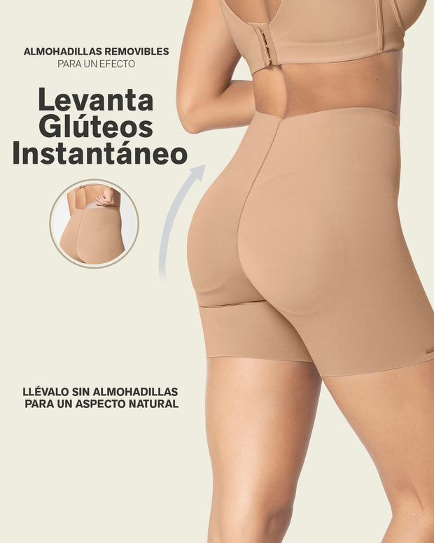 Short de control con almohadillas removibles levanta glúteos
