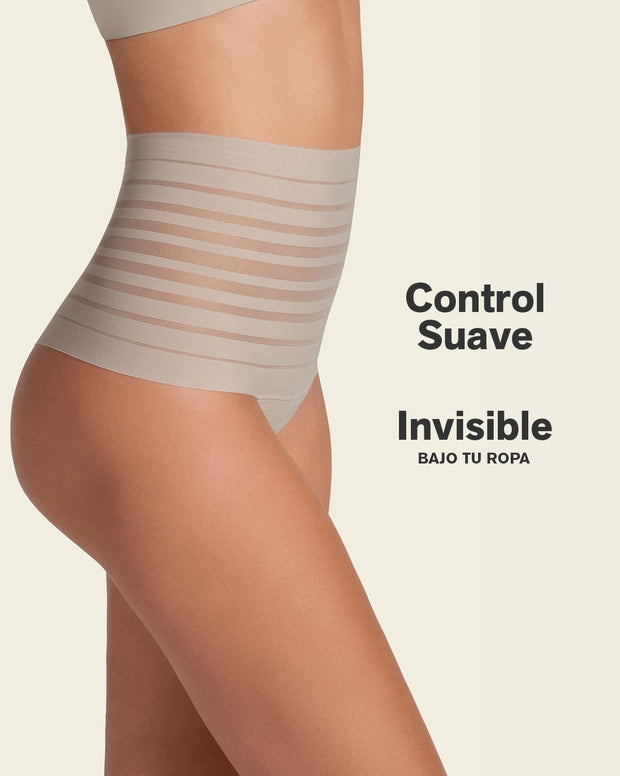 Panty brasilera tiro alto de control suave de abdomen