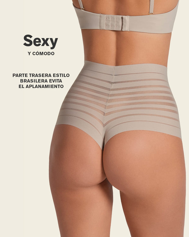 Panty alto de compresión suave con SmartLace® en bandas