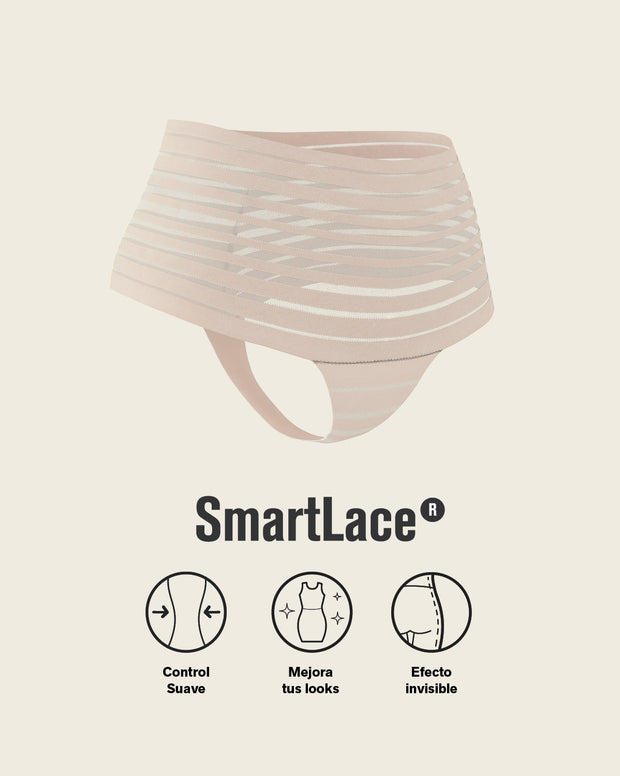 Panty alto de compresión suave con SmartLace® en bandas