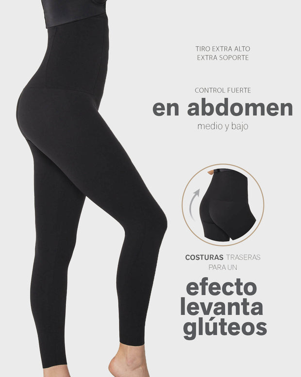 Legging de tiro alto de control en abdomen y piernas