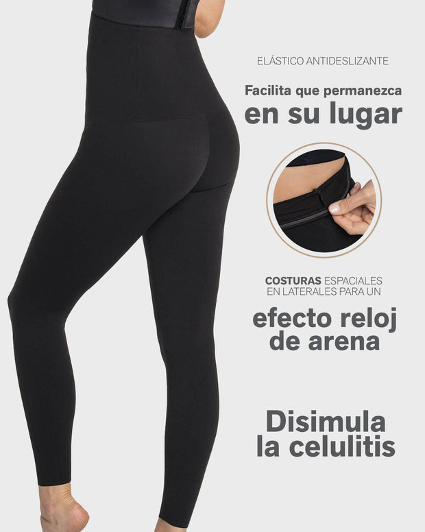 Legging de tiro alto de control en abdomen y piernas