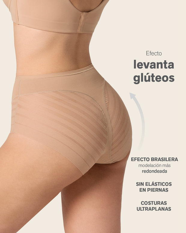 Paquete x 2 panties faja clásicos con control moderado de abdomen y bandas en tul