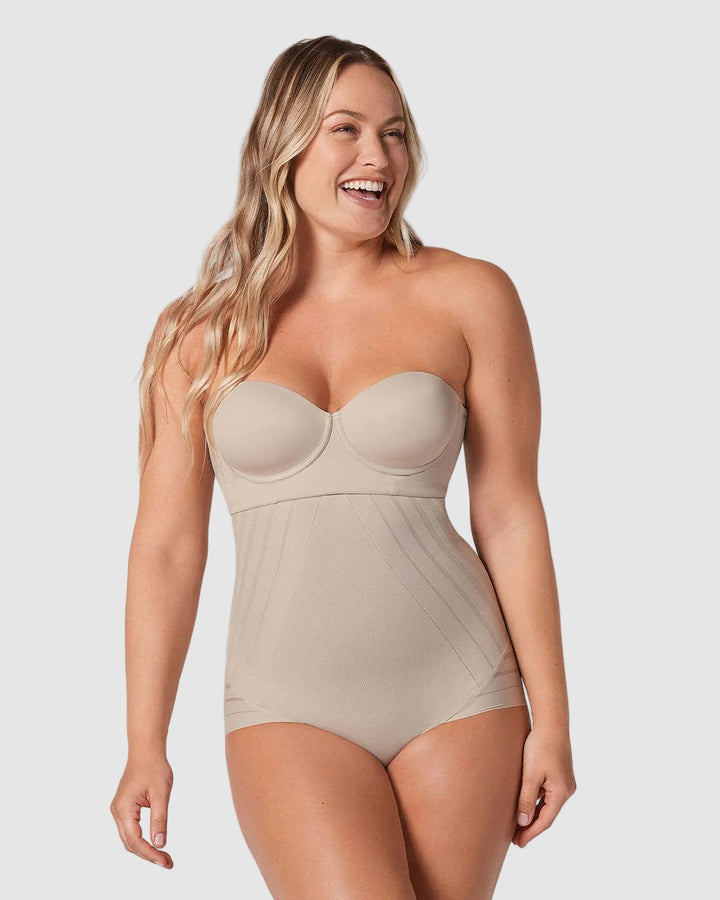 Panty faja busto libre de compresión de abdomen invisible en piernas