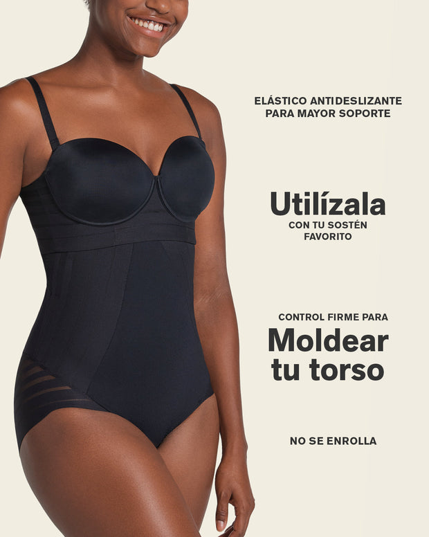 Panty faja busto libre de compresión de abdomen invisible en piernas
