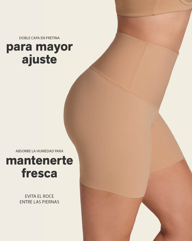 Short de compresión de abdomen y cintura que disimula la celulitis