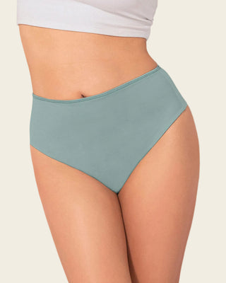 Panty faja brasilera de compresión fuerte tiro alto#color_727-verde-medio