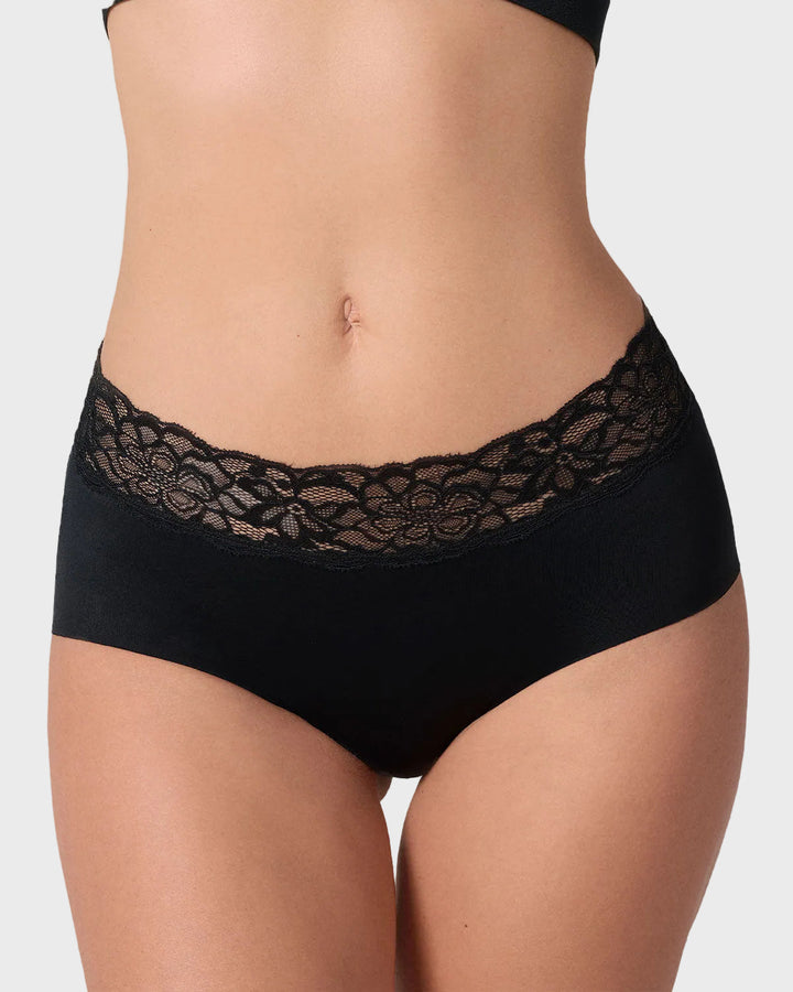 Panty hípster en tela ultraliviana con franja de SmartLace®