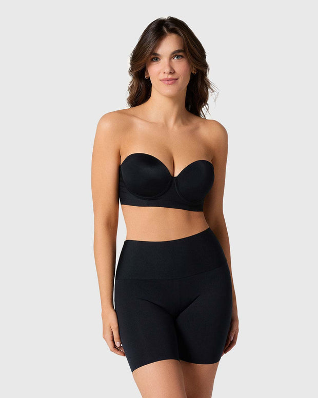 Short de control moderado aspecto invisible con fajón antideslizante