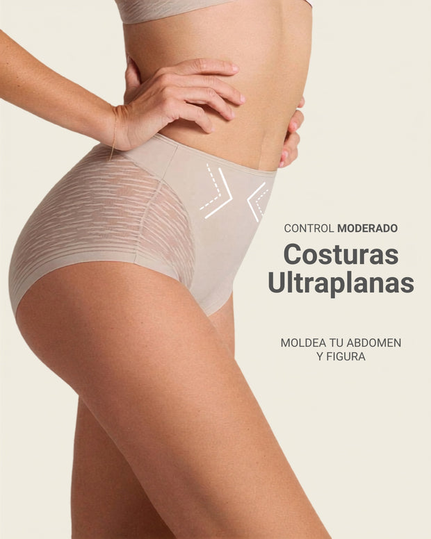 Panty faja clásico invisible con transparencias en glúteos y laterales