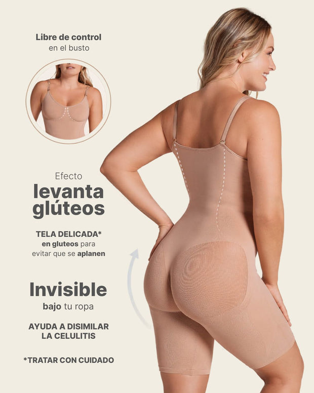 Faja body invisible de compresión efecto levanta cola