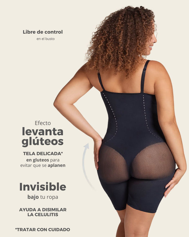 Faja body invisible de compresión efecto levanta cola