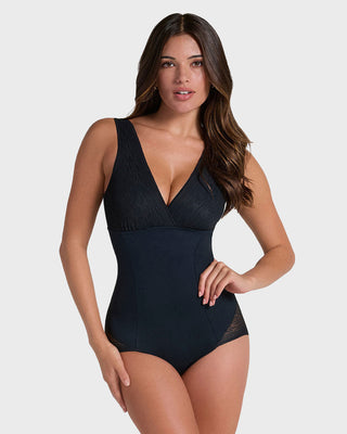 Faja tipo body con bralette incorporado con compresión de abdomen#color_700-negro