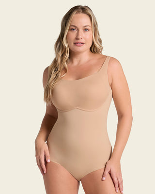 Body de compresión de abdomen con bra incorporado#color_801-cafe-medio
