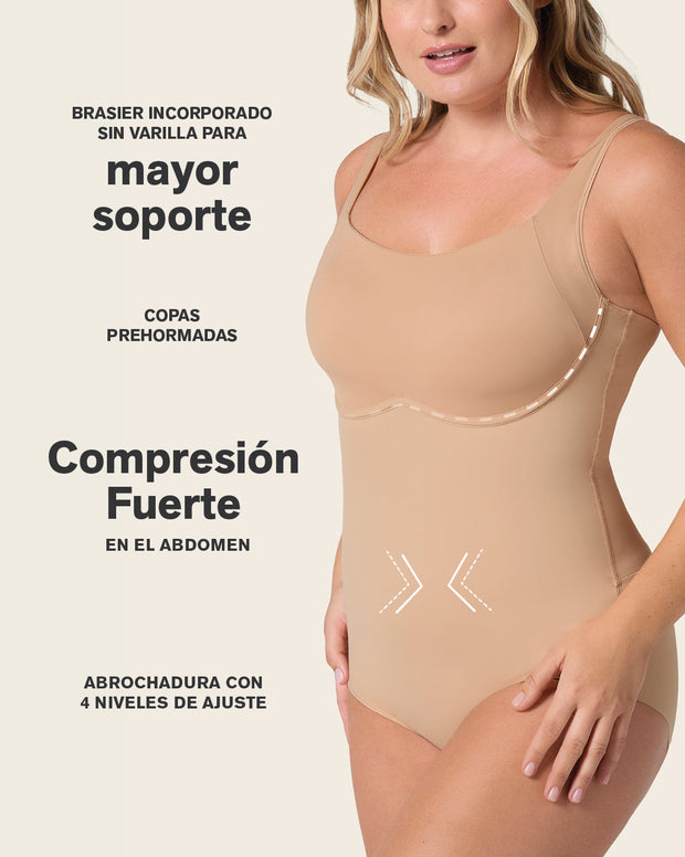 Body de compresión de abdomen con bra incorporado