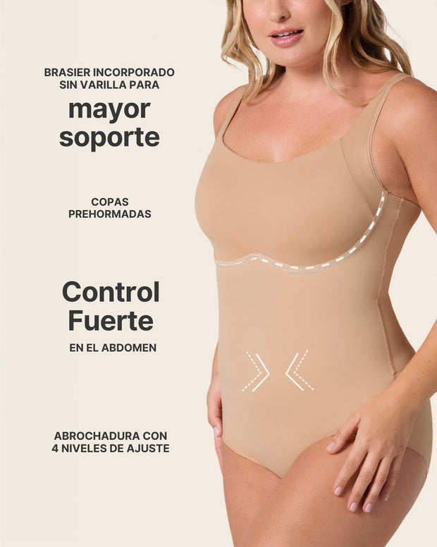 Body de compresión de abdomen con bra incorporado