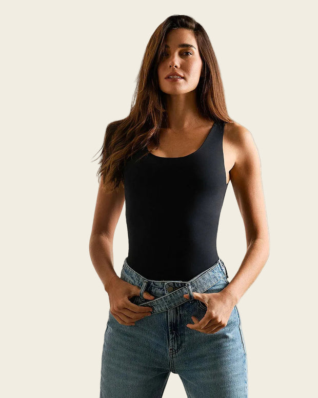 Body de compresión manga sisa con top interno