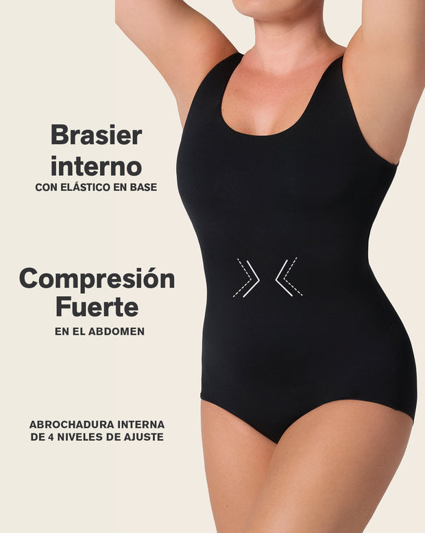 Body de compresión manga sisa con top interno