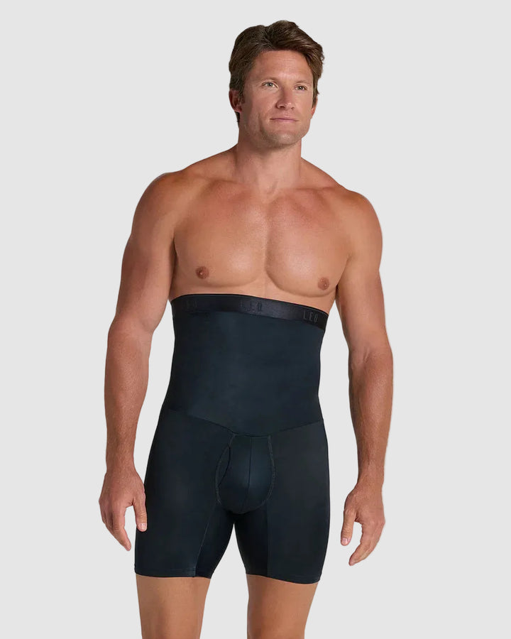 Bóxer de compresión en microfibra dos prendas en una: bóxer y cinturilla