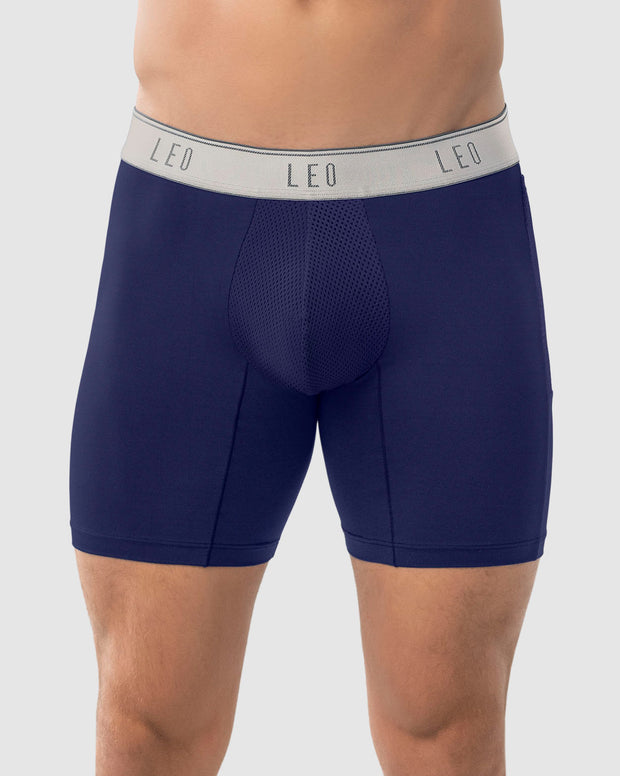 Bóxer deportivo con bolsillo lateral en microfibra
