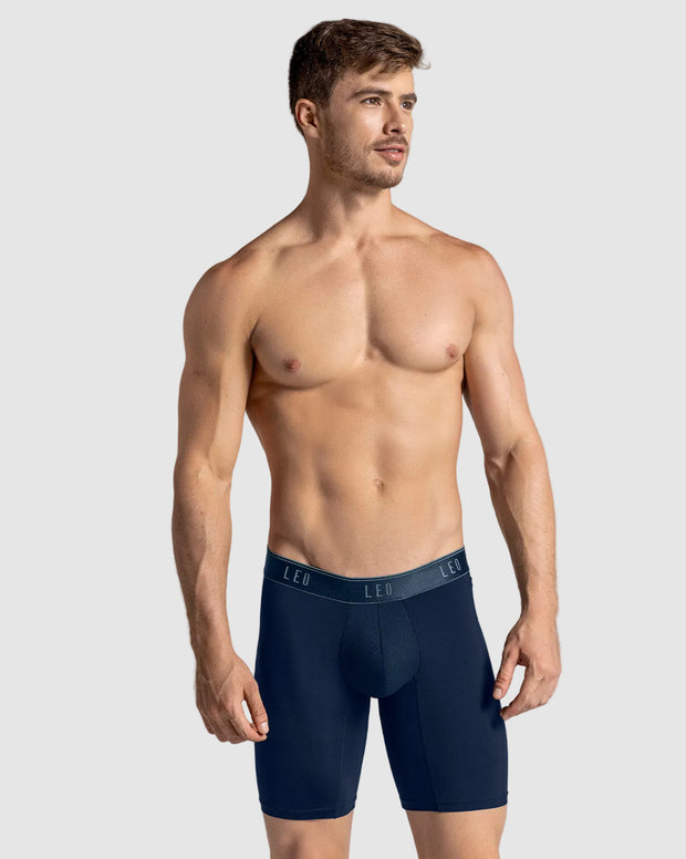 Bóxer deportivo largo con bolsillo lateral en microfibra