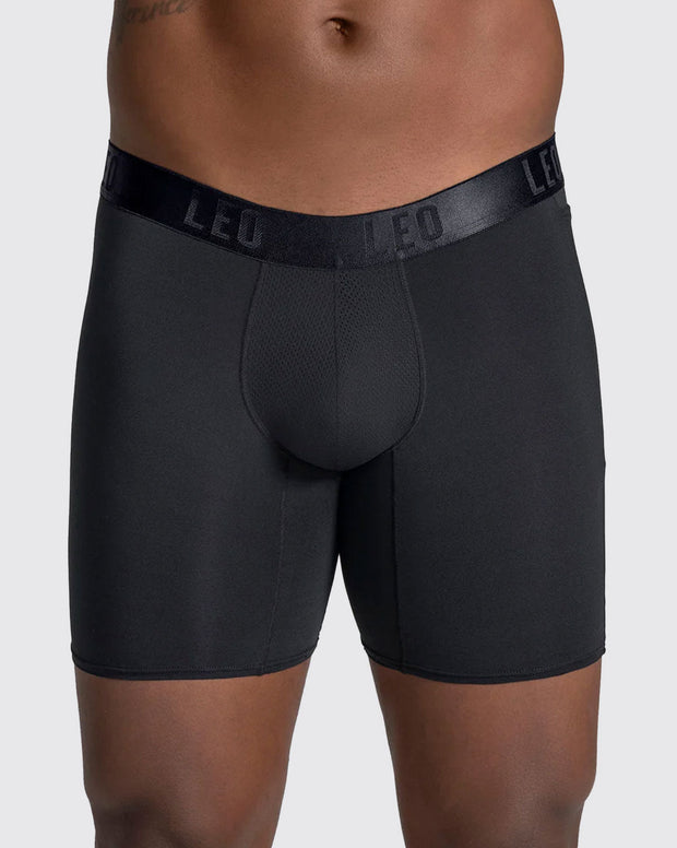 Bóxer deportivo largo con bolsillo lateral en microfibra