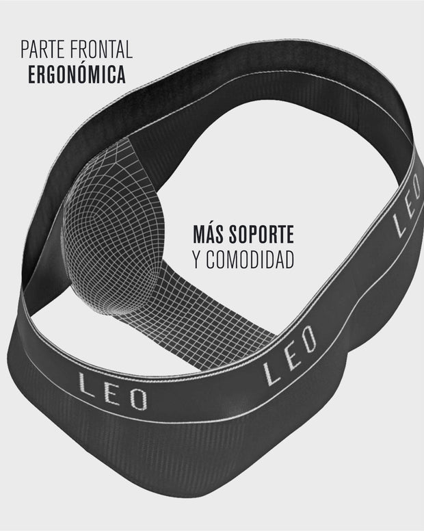 Microfiber brief with frontal ergonomic design