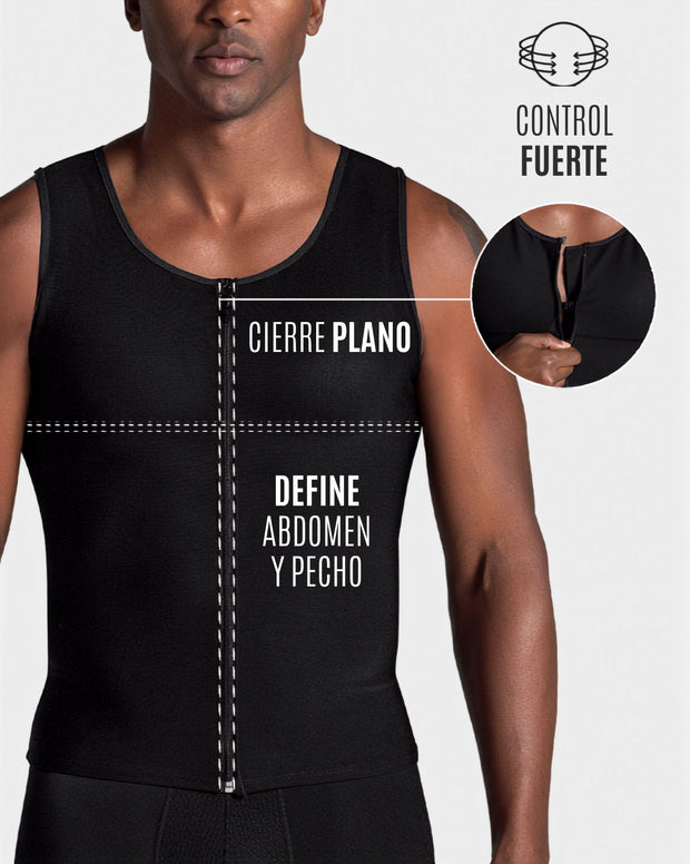 Chaleco masculino de compresión fuerte en Powerslim®
