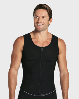 Chaleco masculino de compresión fuerte en Powerslim®#color_700-negro