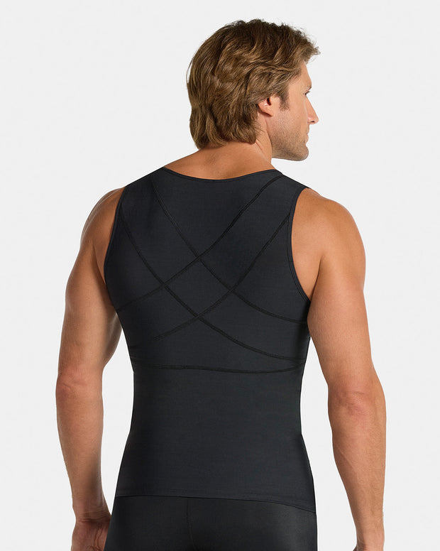 Chaleco masculino de compresión fuerte en Powerslim®