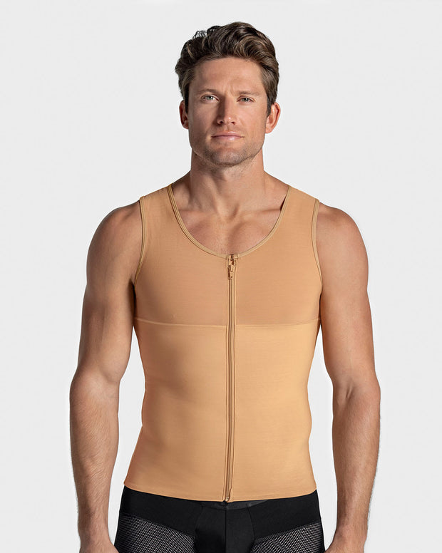 Chaleco masculino de compresión fuerte en PowerSlim®