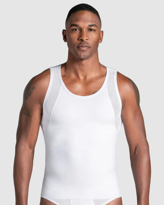 Camiseta manga sisa de compresión fuerte ideal para uso diario con algodón pima#color_000-blanco