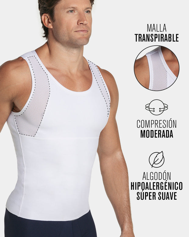 Camiseta manga sisa de compresión fuerte ideal para uso diario con algodón pima