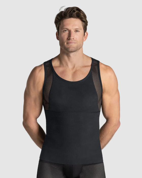 Camiseta manga sisa de compresión fuerte ideal para uso diario con algodón pima#color_700-negro