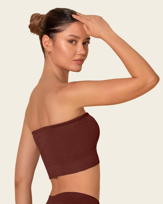 Top strapless sin costuras