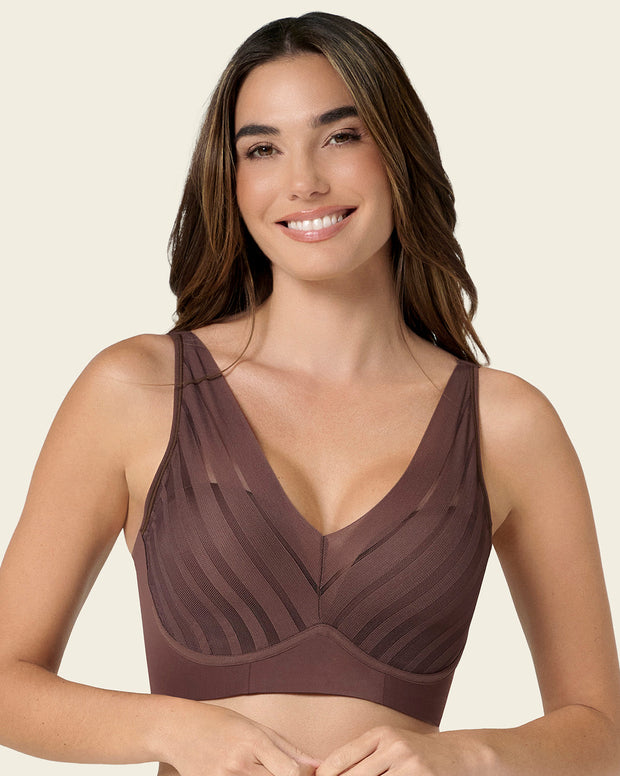 Brasier sin varilla, alto cubrimiento en escote y espalda