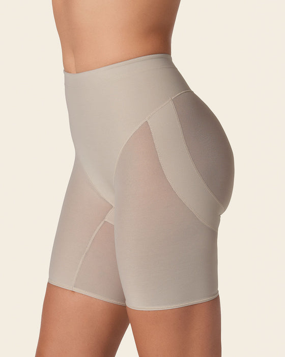 Panty faja tipo short levanta cola de compresión en abdomen#color_802-cafe-claro