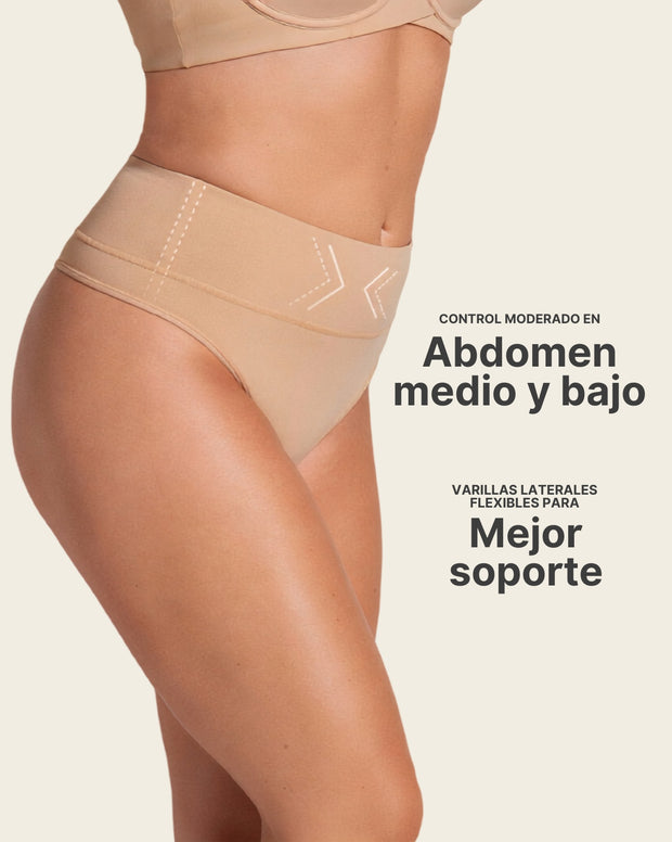 Brasilera de compresión moderada tiro alto en SkinFuse®