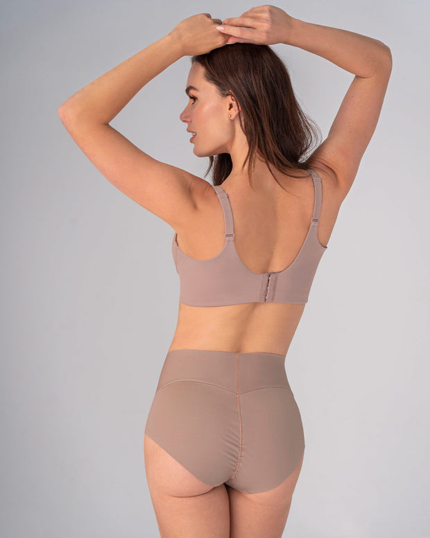Panty hípster tiro alto de control fuerte de abdomen
