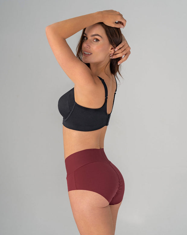 Panty hípster tiro alto de control fuerte de abdomen