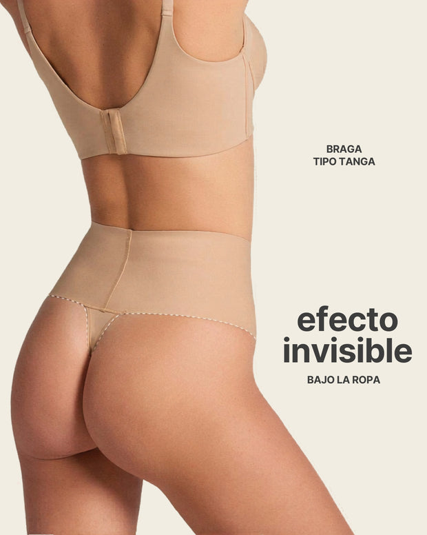 Faja pantalón brasilera con fajón ancho de compresión fuerte tiro alto