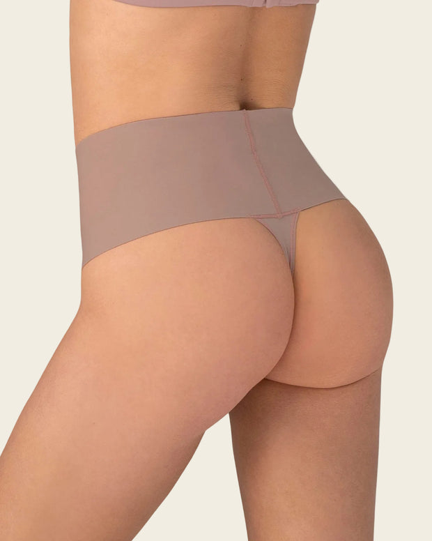Panty faja brasilera con fajón ancho de compresión fuerte tiro alto