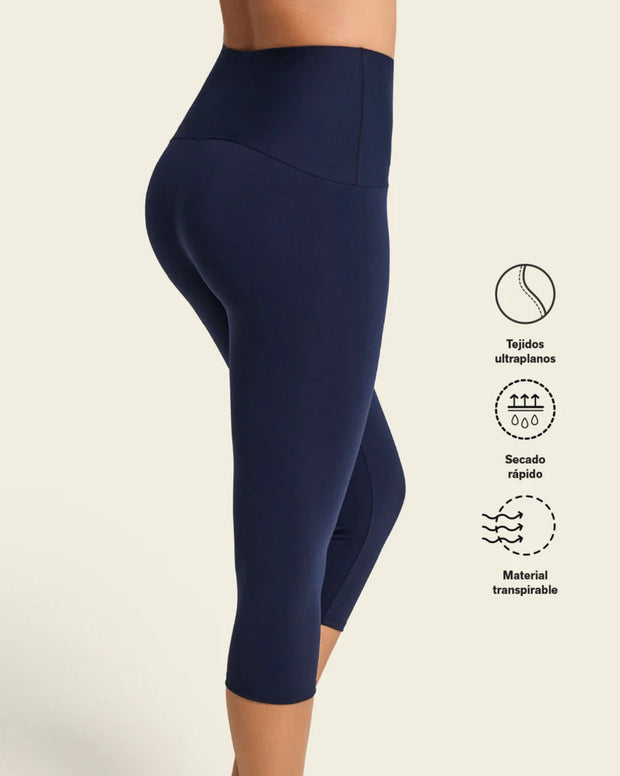 Capri deportivo tiro alto con control de abdomen