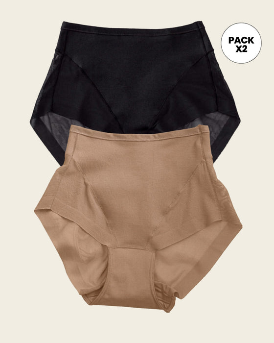 Paquete x 2 panty clásico invisible con tul#color_s02-surtido