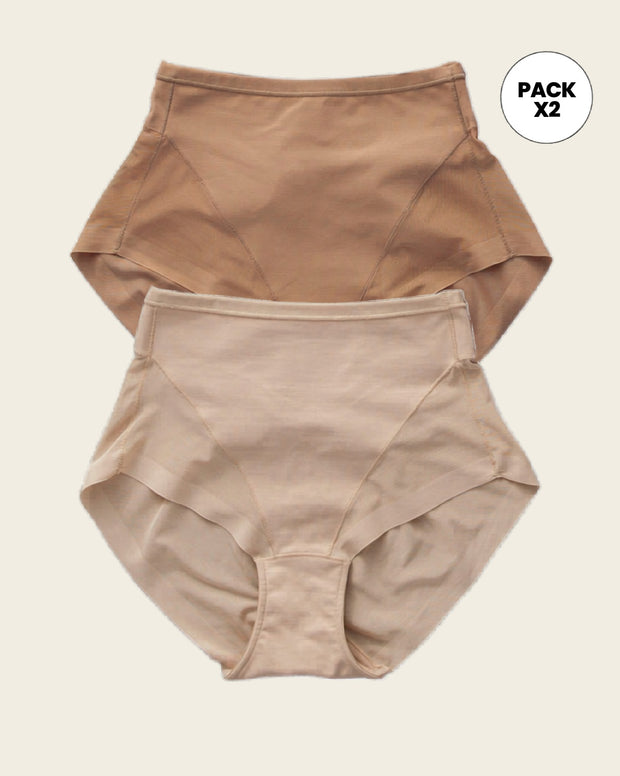 Paquete x 2 panty clásico invisible con tul