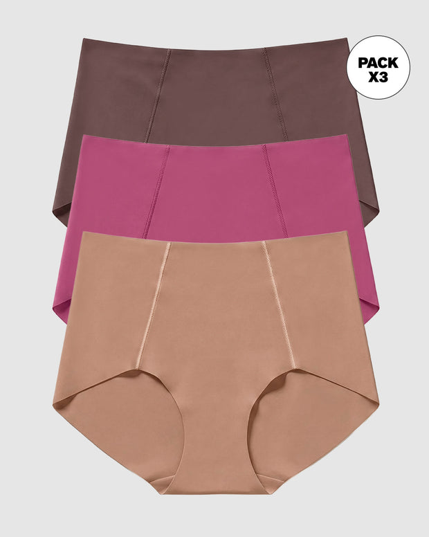 Paquete x 3 panties clásicos de apariencia invisible